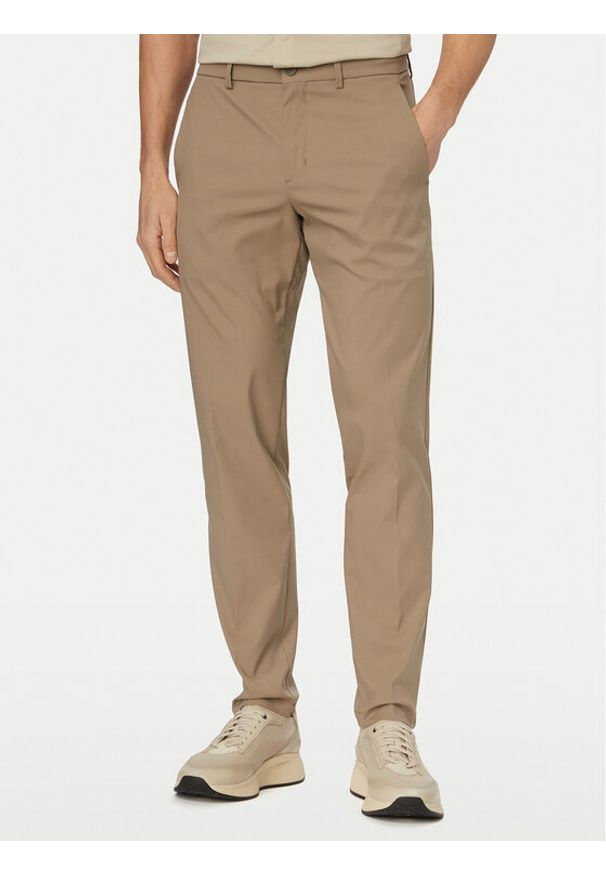 BOSS Spodnie materiałowe T_Phoenix Pro 50541368 Beżowy Regular Fit. Kolor: beżowy. Materiał: syntetyk