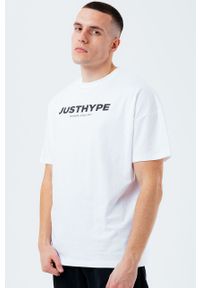 Hype T-shirt męski kolor biały z nadrukiem. Kolor: biały. Wzór: nadruk