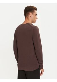 Calvin Klein Sweter Superior K10K109474 Brązowy Regular Fit. Kolor: brązowy. Materiał: wełna