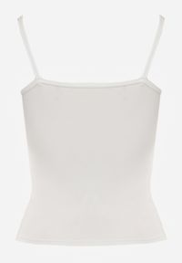 Born2be - Biały Wiskozowy Top z Podwójnymi Ramiączkami Hendrea. Okazja: na co dzień. Kolor: biały. Materiał: wiskoza. Długość rękawa: na ramiączkach. Styl: casual, elegancki #8