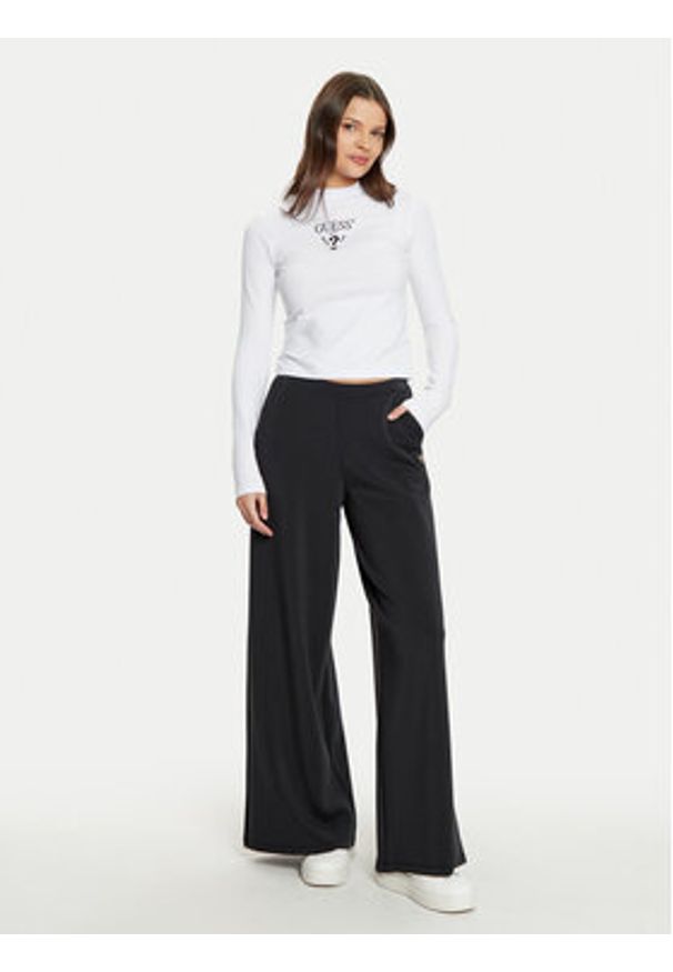 Guess Bluzka Colette V4YI23 KCDH1 Biały Slim Fit. Kolor: biały. Materiał: bawełna