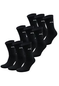 Skarpety sportowe Puma czarne 9 par. Kolor: czarny. Materiał: poliester, poliamid, bawełna, elastan. Sport: bieganie #1