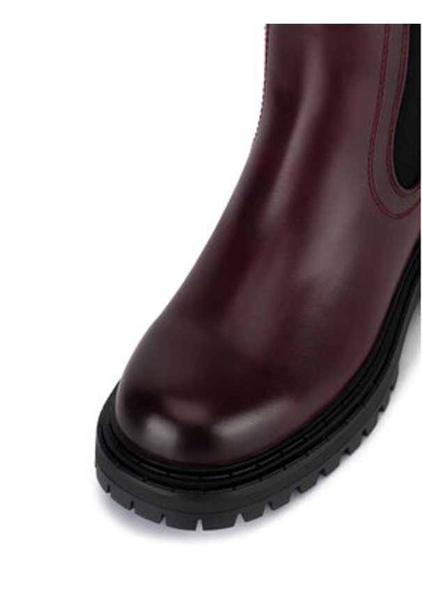 Jenny - JENNY Botki HY60208-1 Bordowy. Kolor: czerwony. Materiał: materiał