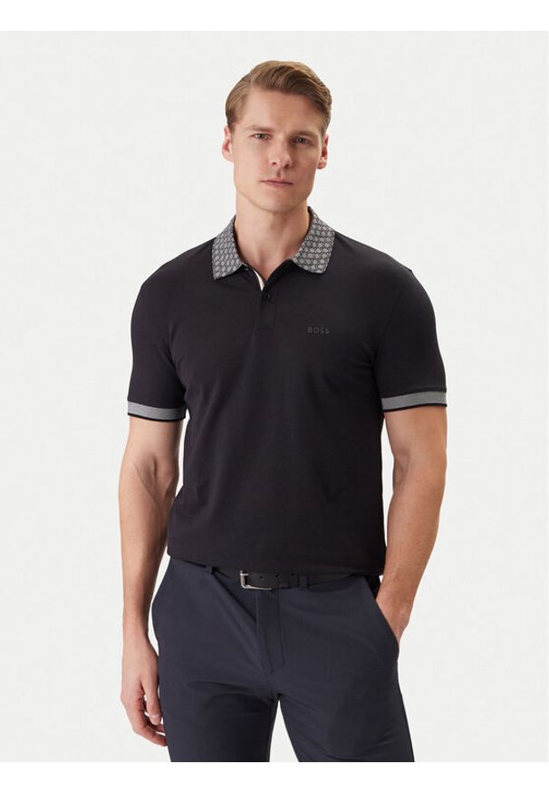 BOSS Polo 50554583 Granatowy Regular Fit. Typ kołnierza: polo. Kolor: niebieski. Materiał: bawełna