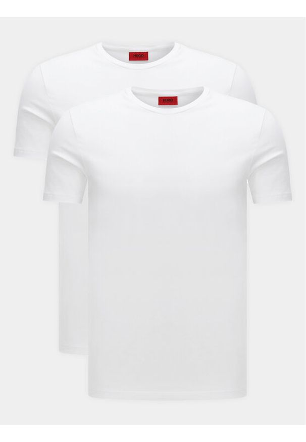 Hugo Komplet 2 t-shirtów Round 50325440 Biały Regular Fit. Kolor: biały. Materiał: bawełna