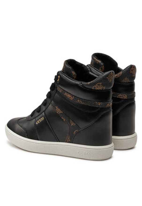 Guess Sneakersy Morens FL7MRN FAL12 Czarny. Kolor: czarny. Materiał: skóra