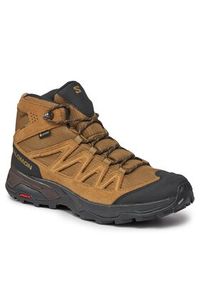 salomon - Salomon Trekkingi X Ward Leather Mid GORE-TEX L47181800 Brązowy. Kolor: brązowy. Materiał: zamsz, skóra. Technologia: Gore-Tex. Sport: turystyka piesza