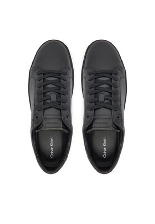 Calvin Klein Sneakersy Low Top Lace Up Lth HM0HM01971 Czarny. Kolor: czarny. Materiał: skóra