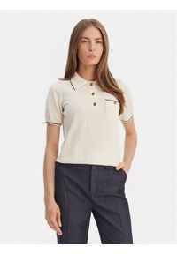 Luisa Spagnoli Polo Miconia 100295 Écru Regular Fit. Typ kołnierza: polo. Materiał: wełna #1