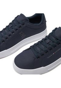 TOMMY HILFIGER - Tommy Hilfiger Sneakersy Th Court X Ventile 1D2 FM0FM05114 Granatowy. Kolor: niebieski. Materiał: materiał #6