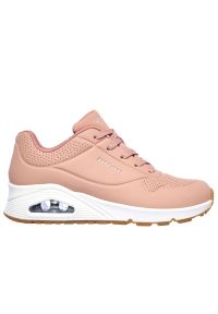 skechers - Buty Skechers Uno Stand on Air 73690ROS - różowe. Zapięcie: sznurówki. Kolor: różowy. Materiał: guma, skóra, syntetyk. Szerokość cholewki: normalna. Wzór: gładki. Model: Skechers Sport #1