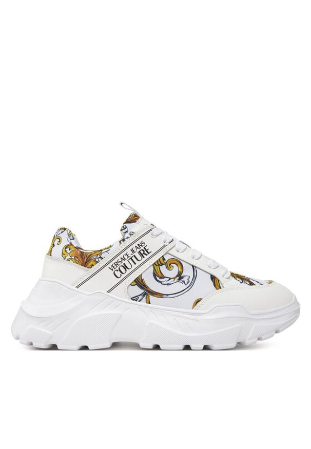 Versace Jeans Couture Sneakersy 78YA3SC2 Biały. Kolor: biały. Materiał: skóra