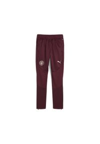 Puma - Młodzieżowe spodnie treningowe Manchester City PUMA Dark Jasper Red. Kolor: czerwony