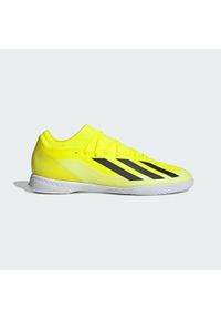 Adidas - Buty X Crazyfast League IN. Kolor: biały, żółty, czarny, zielony, wielokolorowy. Materiał: materiał #1