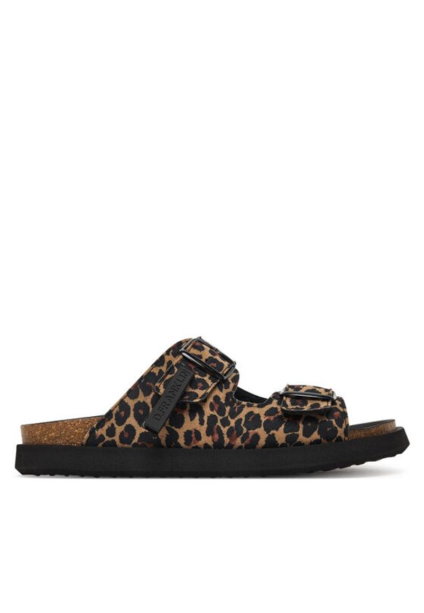 D.Franklin Klapki DFSH407011 Brązowy. Kolor: brązowy. Materiał: materiał