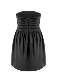 LA MANIA - Czarna sukienka bez ramiączek Taos. Kolor: czarny. Materiał: jedwab. Długość rękawa: bez ramiączek. Długość: mini #4
