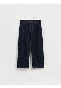 Reserved - Classic denim baggy - granatowy. Kolor: niebieski