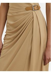 Lauren Ralph Lauren - LAUREN RALPH LAUREN Sukienka codzienna 250964076001 Beżowy Slim Fit. Okazja: na co dzień. Kolor: beżowy. Materiał: syntetyk. Typ sukienki: proste. Styl: casual #5
