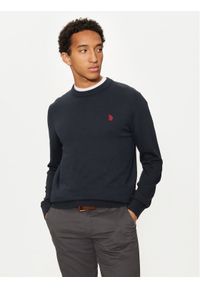 U.S. Polo Assn. Sweter MUP2961 Granatowy Regular Fit. Typ kołnierza: polo. Kolor: niebieski. Materiał: bawełna #1