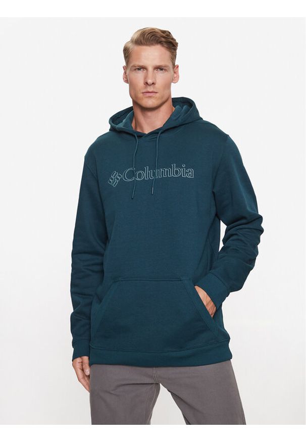 columbia - Columbia Bluza CSC Basic Logo™ II Hoodie 168166 Niebieski Regular Fit. Kolor: niebieski. Materiał: bawełna