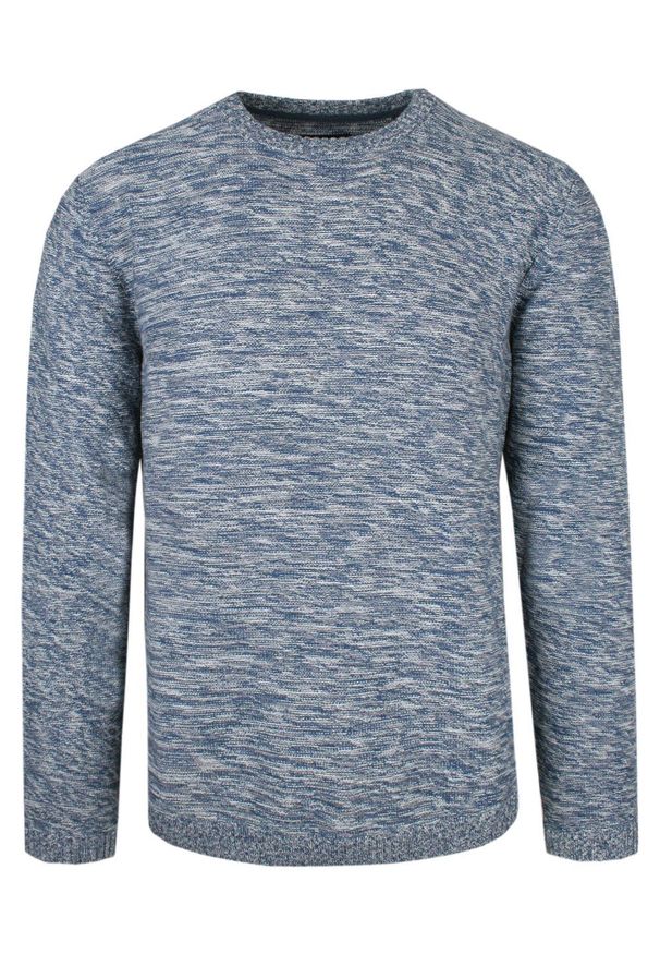 Oryginalny Sweter Męski Pioneer – Bawełna – Melanżowa Tkanina - Niebieski. Kolor: niebieski. Materiał: bawełna. Wzór: melanż. Sezon: lato