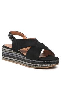 Clara Barson Sandały MELITTA WS22127-02 Czarny. Kolor: czarny. Materiał: materiał #3