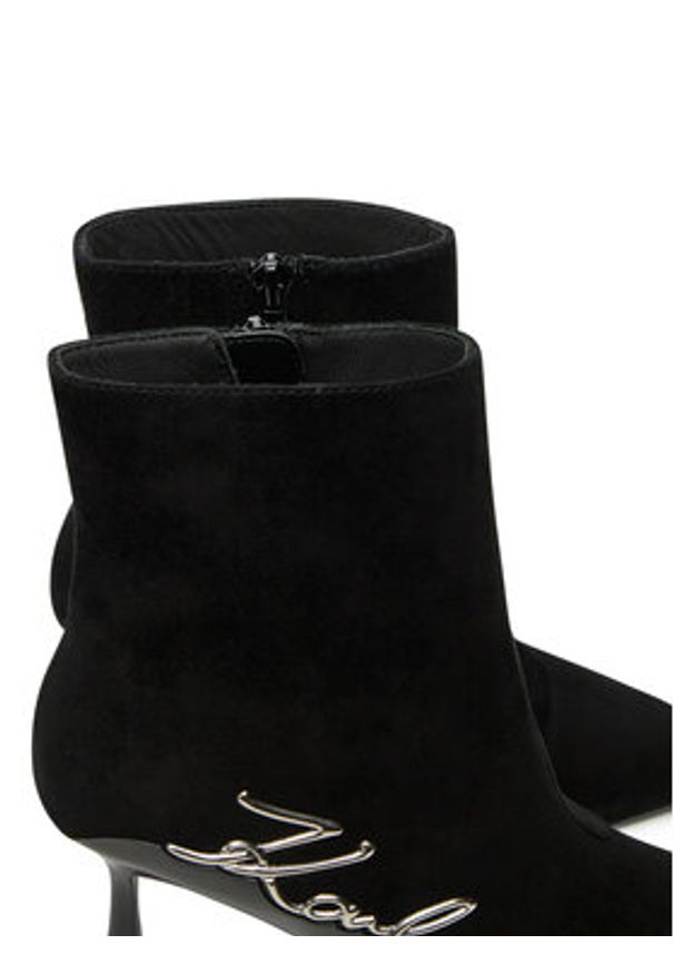 Karl Lagerfeld - KARL LAGERFELD Botki KL32744 Czarny. Kolor: czarny. Materiał: zamsz, skóra