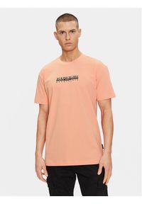 Napapijri T-Shirt NP0A4H8S Różowy Regular Fit. Kolor: różowy. Materiał: bawełna