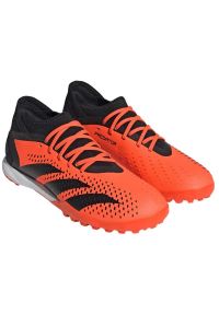 Adidas - Buty piłkarskie adidas Predator Accuracy.3 Tf M GW4638 pomarańczowe pomarańcze i czerwienie. Zapięcie: sznurówki. Kolor: pomarańczowy. Materiał: materiał, syntetyk. Szerokość cholewki: normalna. Sport: piłka nożna #8