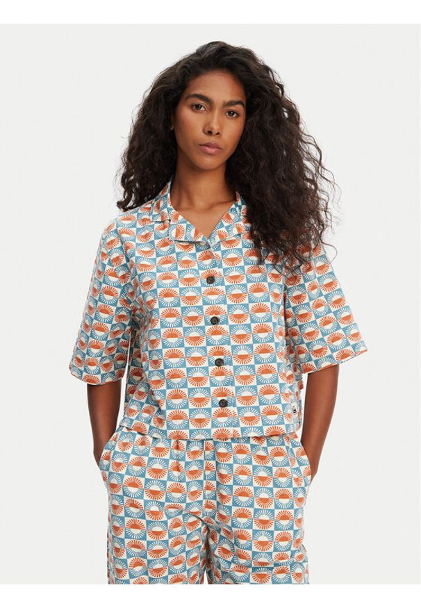 Quiksilver Koszula Dad Crop Fit EQWWT03144 Kolorowy Relaxed Fit. Materiał: bawełna. Wzór: kolorowy