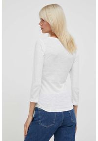 TOMMY HILFIGER - Tommy Hilfiger longsleeve bawełniany kolor beżowy. Kolor: beżowy. Materiał: bawełna. Długość rękawa: długi rękaw. Wzór: aplikacja. Styl: klasyczny #5