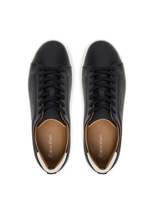Calvin Klein Sneakersy Pure Low Laceup Cupsole Hf Lth HM0HM01859 Czarny. Kolor: czarny. Materiał: skóra