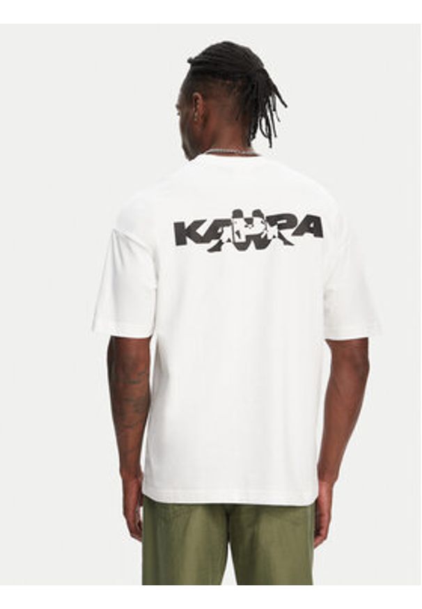 Kappa T-Shirt Nyle 351S5GW Biały Regular Fit. Kolor: biały. Materiał: bawełna