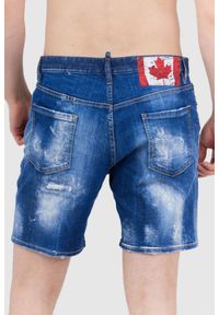 DSQUARED2 Jeansowe szorty męskie. Kolor: niebieski. Materiał: jeans. Styl: marine