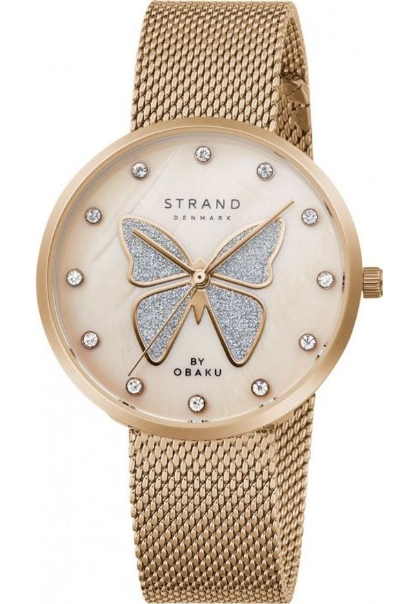 Zegarek Strand Zegarek damski Strand S700LXVVMV-DB różowe złoto. Kolor: złoty, wielokolorowy, różowy