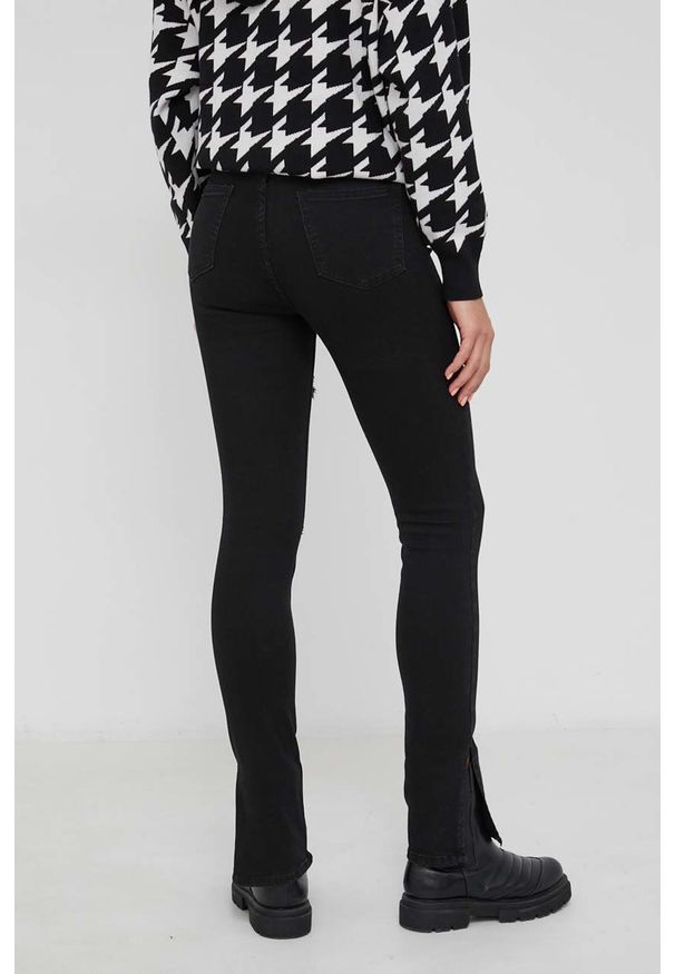 Answear Lab Jeansy damskie high waist. Stan: podwyższony. Kolor: czarny. Styl: wakacyjny