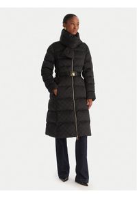 Elisabetta Franchi Płaszcz zimowy PI-84D 56E2-V690 Czarny Regular Fit. Kolor: czarny. Materiał: syntetyk. Sezon: zima