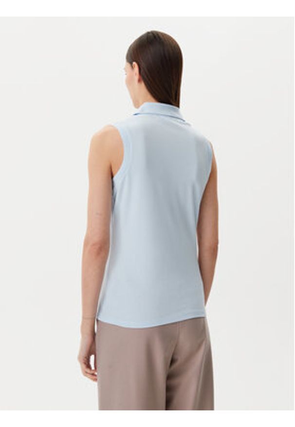 Lacoste Polo PF5445 Błękitny Slim Fit. Typ kołnierza: polo. Kolor: niebieski. Materiał: bawełna