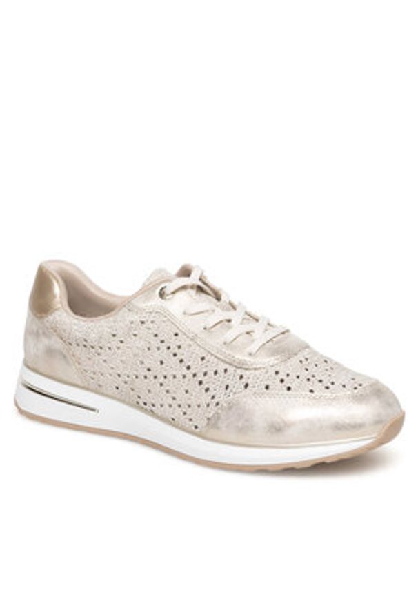 Remonte Sneakersy D1G04-60 Beżowy. Kolor: beżowy. Materiał: materiał