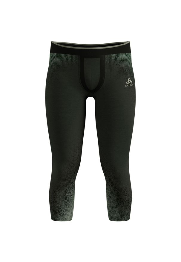 Spodnie Odlo BL BOTTOM 3/4 PERFORMANCE WARM BLACKCOMB. Kolor: zielony. Sport: bieganie