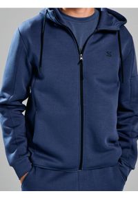 Sinsay - Rozpinana bluza z kapturem - niebieski. Typ kołnierza: kaptur. Kolor: niebieski #1