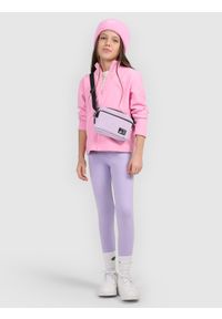 4f - 4F Polar regular bez kaptura dziewczęcy - różowy 134 (8-9 lat). Typ kołnierza: bez kaptura. Kolor: różowy. Materiał: polar. Sezon: lato. Sport: turystyka piesza #2