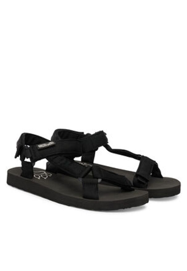 Jack Wolfskin Sandały Taiga A65623 Czarny. Kolor: czarny. Materiał: materiał