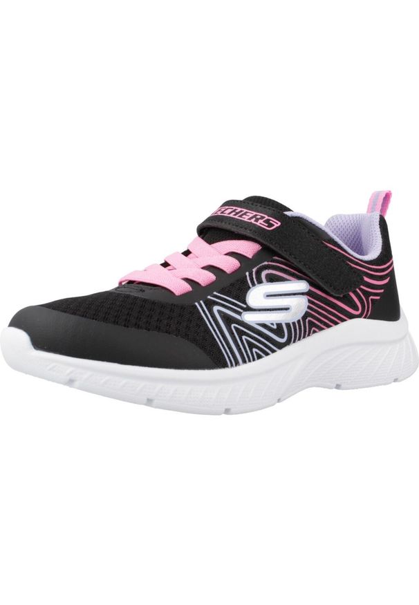 skechers - Buty do chodzenia dla dzieci Skechers Bkmt Microspecplus. Zapięcie: rzepy. Kolor: czarny. Materiał: materiał. Szerokość cholewki: normalna. Model: Skechers Sport. Sport: turystyka piesza