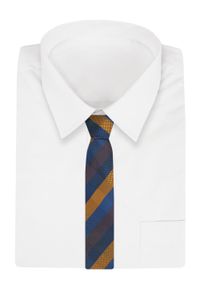 Męski Krawat - Angelo di Monti - Kolorowa Kratka. Kolor: wielokolorowy. Materiał: tkanina. Wzór: kratka, kolorowy. Styl: wizytowy, elegancki