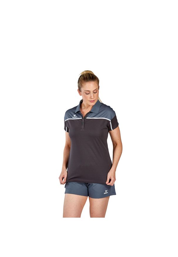 ERIMA - Damska koszulka polo Erima Change. Typ kołnierza: polo. Kolor: szary. Sport: piłka nożna