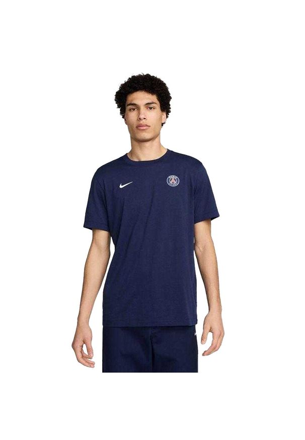 Nike - Męska Koszulka Paris Saint Germain FC. Kolor: niebieski. Sport: turystyka piesza