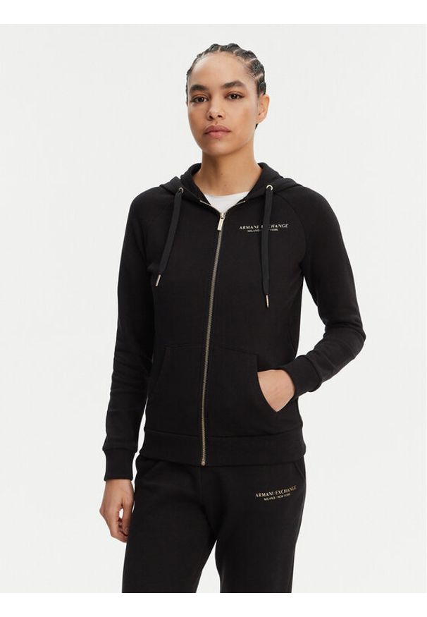 Armani Exchange Bluza 8NYM28 YJE5Z 52AK Czarny Regular Fit. Kolor: czarny. Materiał: syntetyk, bawełna