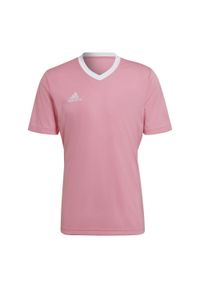 Adidas - Koszulka piłkarska męska adidas Entrada 22 Jersey. Kolor: różowy. Materiał: jersey. Sport: piłka nożna #1
