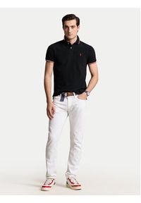 Polo Ralph Lauren Polo Ssl 710842621001 Czarny Slim Fit. Typ kołnierza: polo. Kolor: czarny. Materiał: bawełna #5